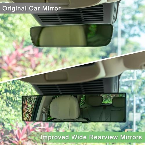 🚗 Drive Safer, See Clearer – ✨ Upgraded 11.8 Wide-Angle Rearview Mirror – For Panoramic, Anti-Glare Vision