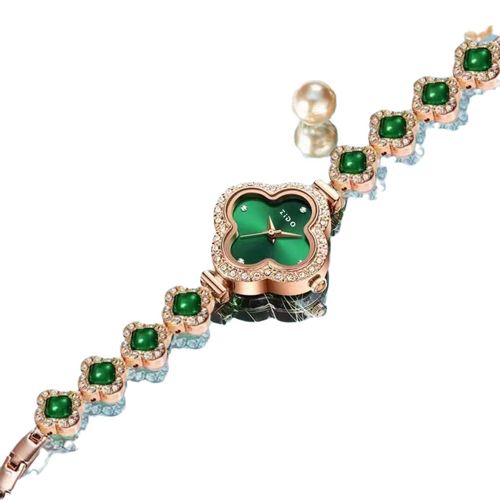 Relógio Quatrefoil Verde Feminino(LUO004)