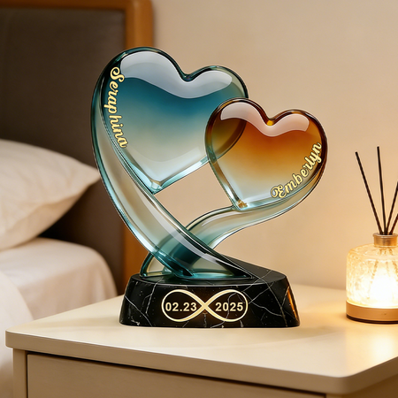 En memoria de nuestro amor-Una placa personalizada en forma de corazón para parejas