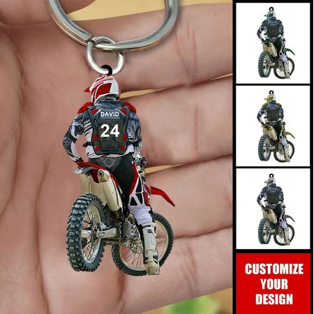 🏍️ Personalizado Motocross Dirt Bike Llavero