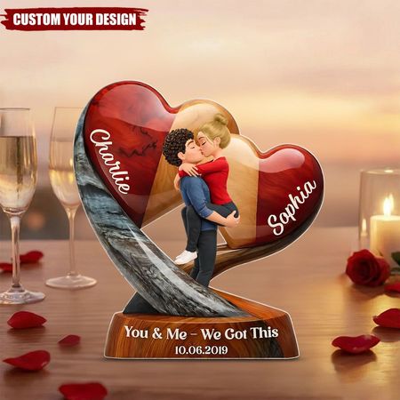 Pareja Corazón You & Me We Have This-Personalizado Acrílico Bloque Placa Aniversario, San Valentín Regalo