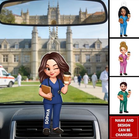 Nueva enfermera-percha de coche personalizado, regalo de RN, regalo de BSN, regalo de graduación de enfermería