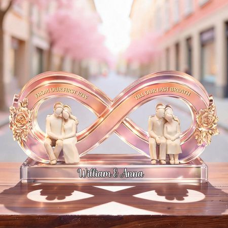 Placa de acrílico personalizada, regalo para pareja, placa de pareja infinita