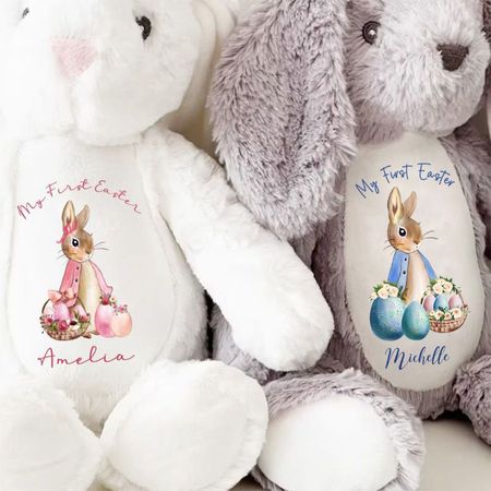 Persoalized bebé de peluche conejito primera Pascua niño y niña regalo