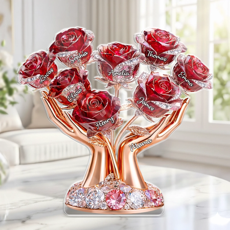 Placa de acrílico personalizado-regalos de día de madre personalizados para mamá, abuela-bendecido con la mejor abuela