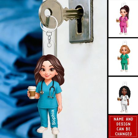 Llavero Acrílico Personalizado para Enfermera – Regalo Original para Mamá, Abuela y Profesionales Sanitarias