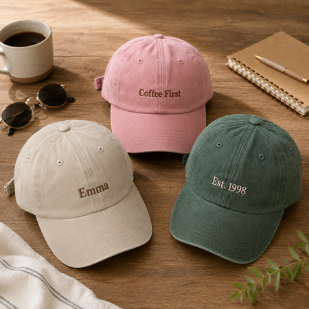 Gorra de Béisbol Retro Personalizada con Nombre o Texto