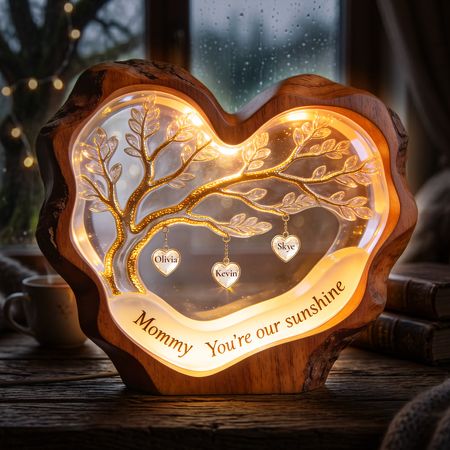 Caja de luz Corazón Dulce - Un regalo personalizado para mamá