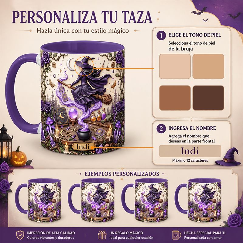 Personaliza tu taza de bruja