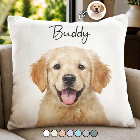 Almohada personalizada con foto de perros y gatos | Regalo para amantes de las mascotas