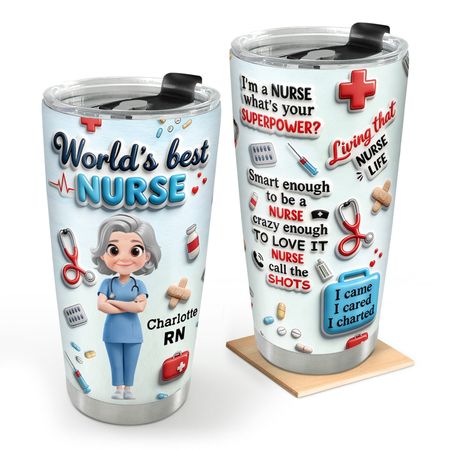 Soy Enfermera - Vaso de acero inoxidable personalizado