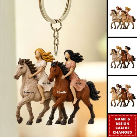 Llavero Personalizado para Amigas Jinetes – Regalo de Amistad para Amantes de los Caballos