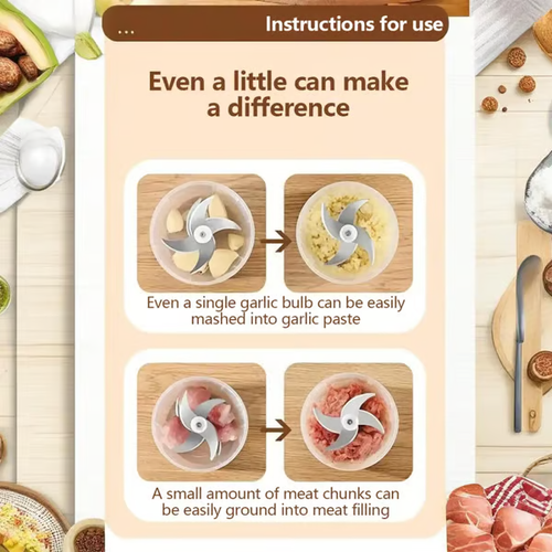 ✨Hot Sale-Upgraded Electric Garlic Chopper