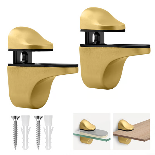 🛠️🏡 Adjustable Wood  Glass Shelf Holder