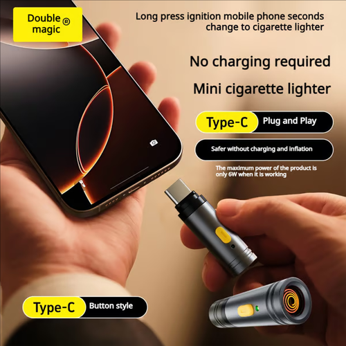 USB-C Electric Lighter, Windproof Waterproof Flameless Lighter, Men's Father Gift Decoration