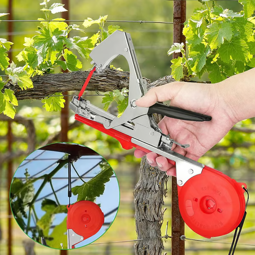 🍇Plant Tying Machine🌶️  Who gets it?! Tying branches = exhaustion 😭Until I found this plant tying machine! No stem damage, ,no seedling squeeze,10x faster than hand-tying