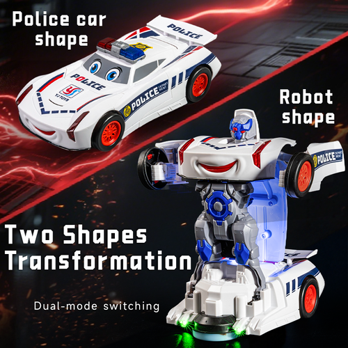Electric Universal Deformation Police Toy Car