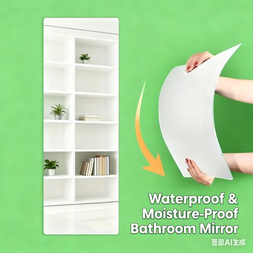 Unbreakable Flexible Acrylic Full-Body Mirror Stickers (Dorm&Bedroom&Bathroom&Wardrobe Inner)