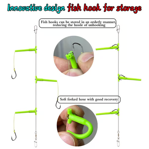 🔥🐟 Newest Anti-tangle Tandem Fishing Hooks with Organizer