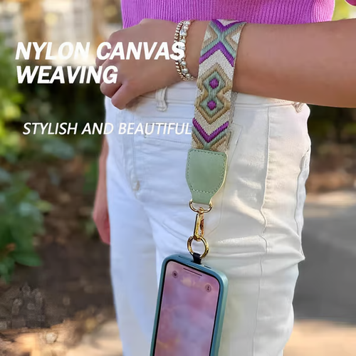 🔥LAST DAY 49% OFF👍Essential for travel-Phone Strap with Zippered Pouch🎉-🔥Green