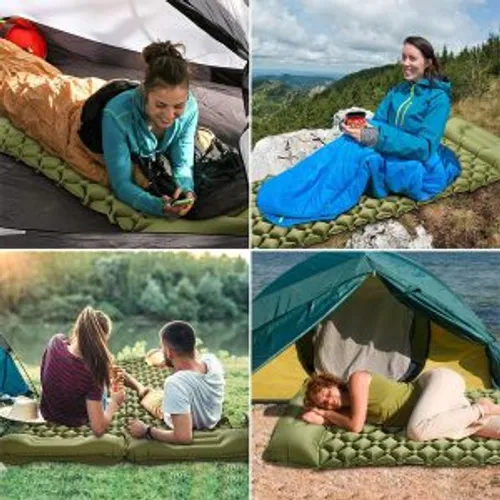 Outdoor and indoor inflatable mat, moisture-proof inflatable sleeping mat, car inflatable mat for nap