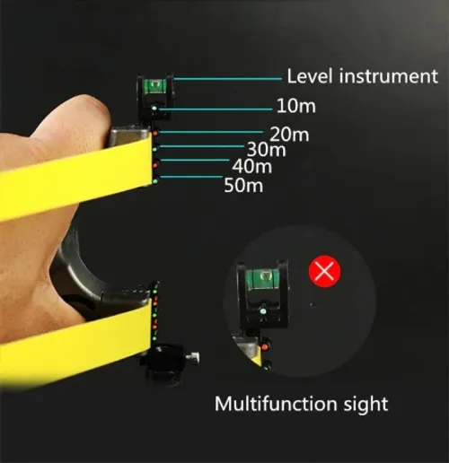 Golden Professional Resin Laser Slingshot (includes 200pcs slingshot-specific Clay Balls)