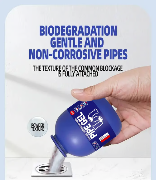 PIPE BOBO -Drain Unclogger Powerful Pipeline Dredging for Kitchen Sinks Shower Drains Tubs Dissolves 200+ Blockages Kills 99% Bacteria Safe for All Pipes Quick Dredging Formula Household Cleaner Bathroom Cleaning Tool