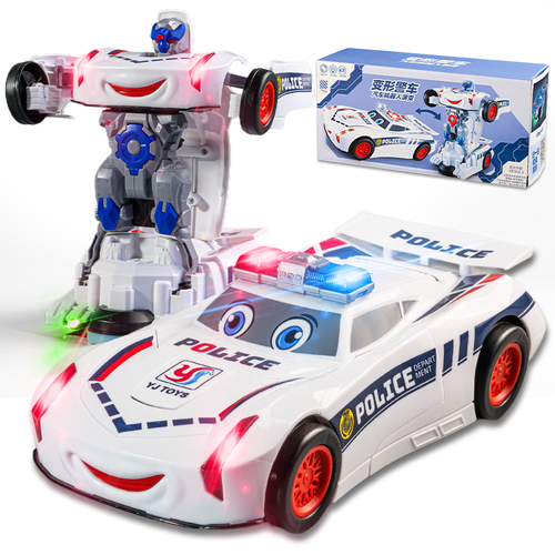 Electric Universal Deformation Police Toy Car