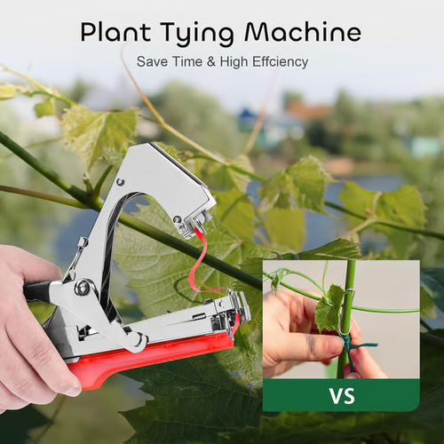 🍇Plant Tying Machine🌶️  Who gets it?! Tying branches = exhaustion 😭Until I found this plant tying machine! No stem damage, ,no seedling squeeze,10x faster than hand-tying
