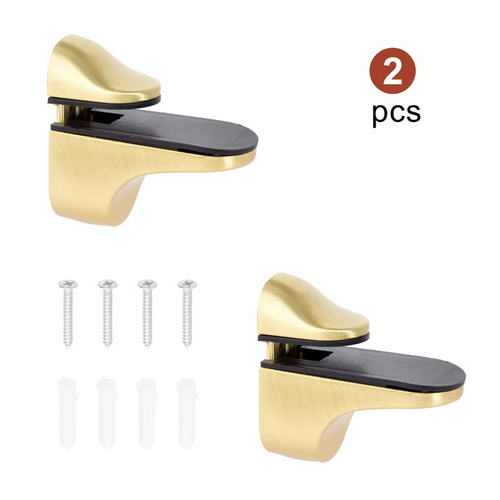 🛠️🏡 Adjustable Wood  Glass Shelf Holder