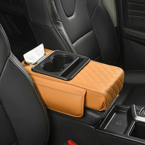 Multifunctional PU Leather Car Armrest Box Mat