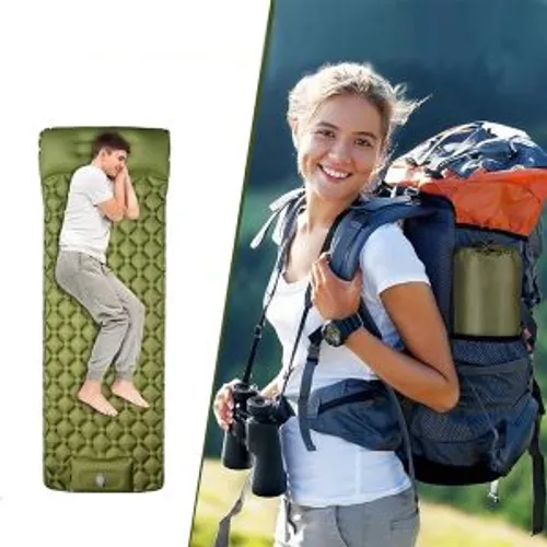 Outdoor and indoor inflatable mat, moisture-proof inflatable sleeping mat, car inflatable mat for nap