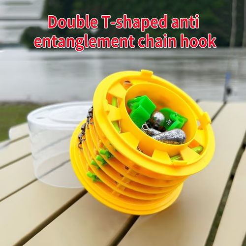 🔥🐟 Newest Anti-tangle Tandem Fishing Hooks with Organizer