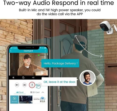 3MP 480P Window Camera,2.4GHz WiFi Indoor Cameras for Home Security with High-definition black and white Night Vision,Person and Movement Detection,24-hour Recording,Easy and Quick Install