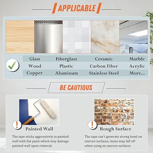 ✨⏰Preferential Deal✨Extra Large Double Sided Tape , Clear & Tough Nano Tape, Multipurpose Mounting Tape