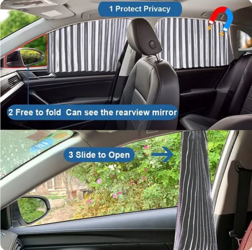🔥Universal Fit Magnetic Car Side Window Privacy Sunshade