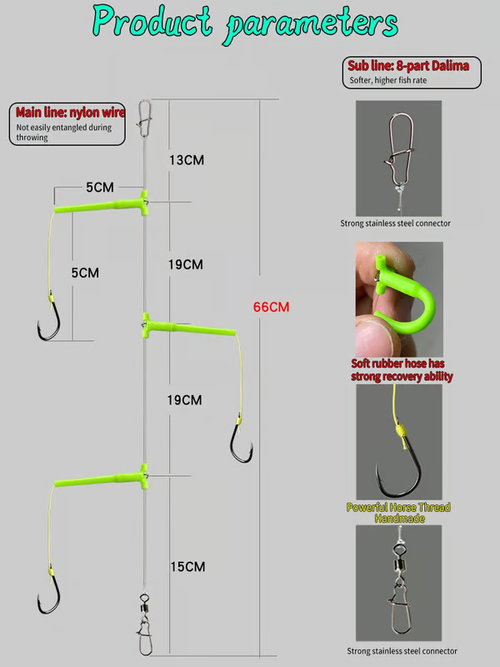 🔥🐟 Newest Anti-tangle Tandem Fishing Hooks with Organizer