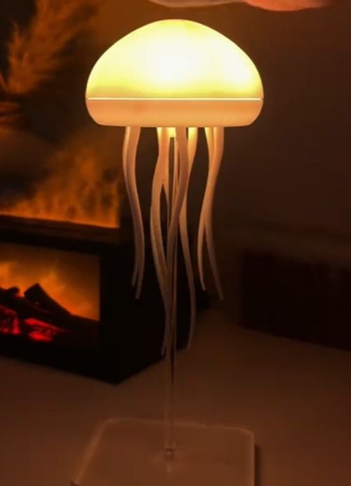 Candeeiro de medusa inteligente com gradiente colorido controlado por voz