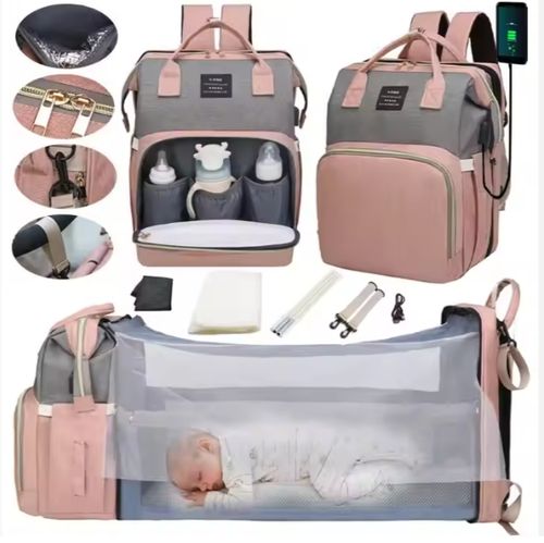 mochila de berço de ombro duplo de grande capacidade