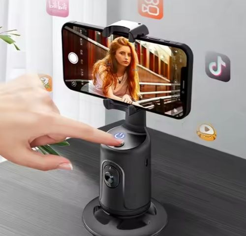 Suporte giratório inteligente para câmara de vídeo em direto em 360°