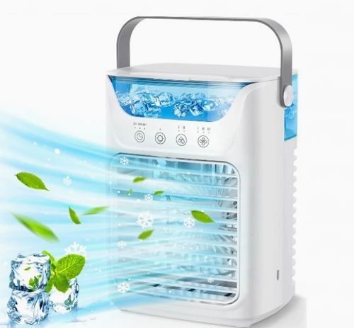 Ventilador de refrigeração de mesa Ventilador de ar condicionado doméstico com pulverização