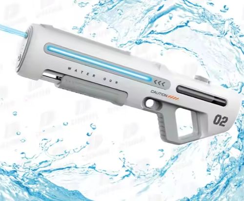 Pistola de água elétrica de 700ml com luz LED para disparo contínuo e aspiração de água（com luz）