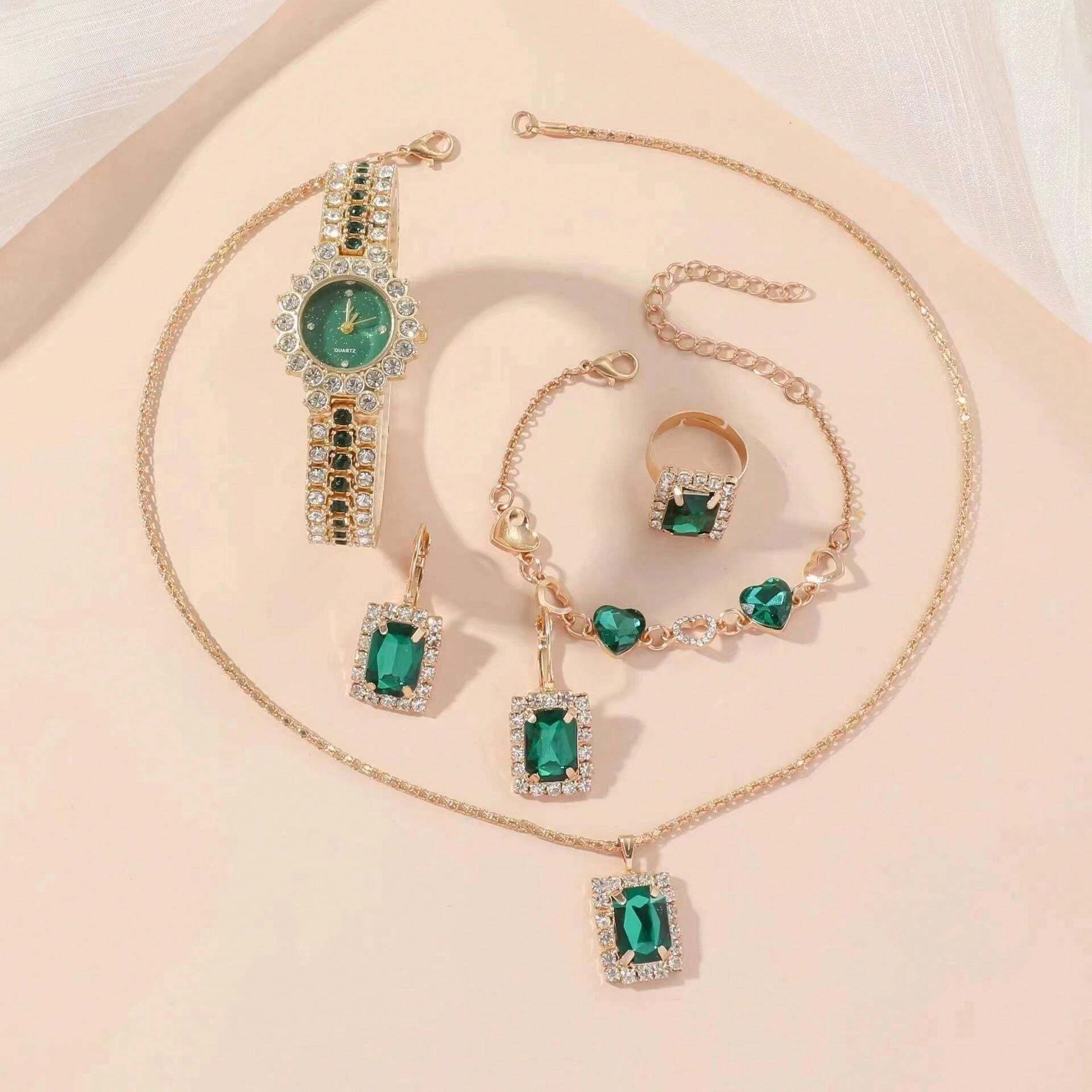 5pcs set gift set ladies watch