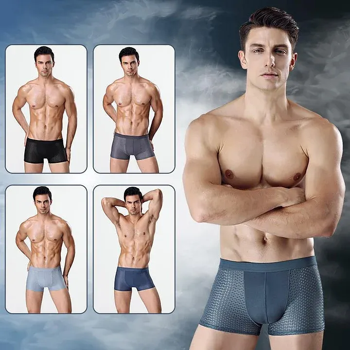MJAA™-Summer Men's Fashion New Ice Silk Modal Underwear (4pcs)
