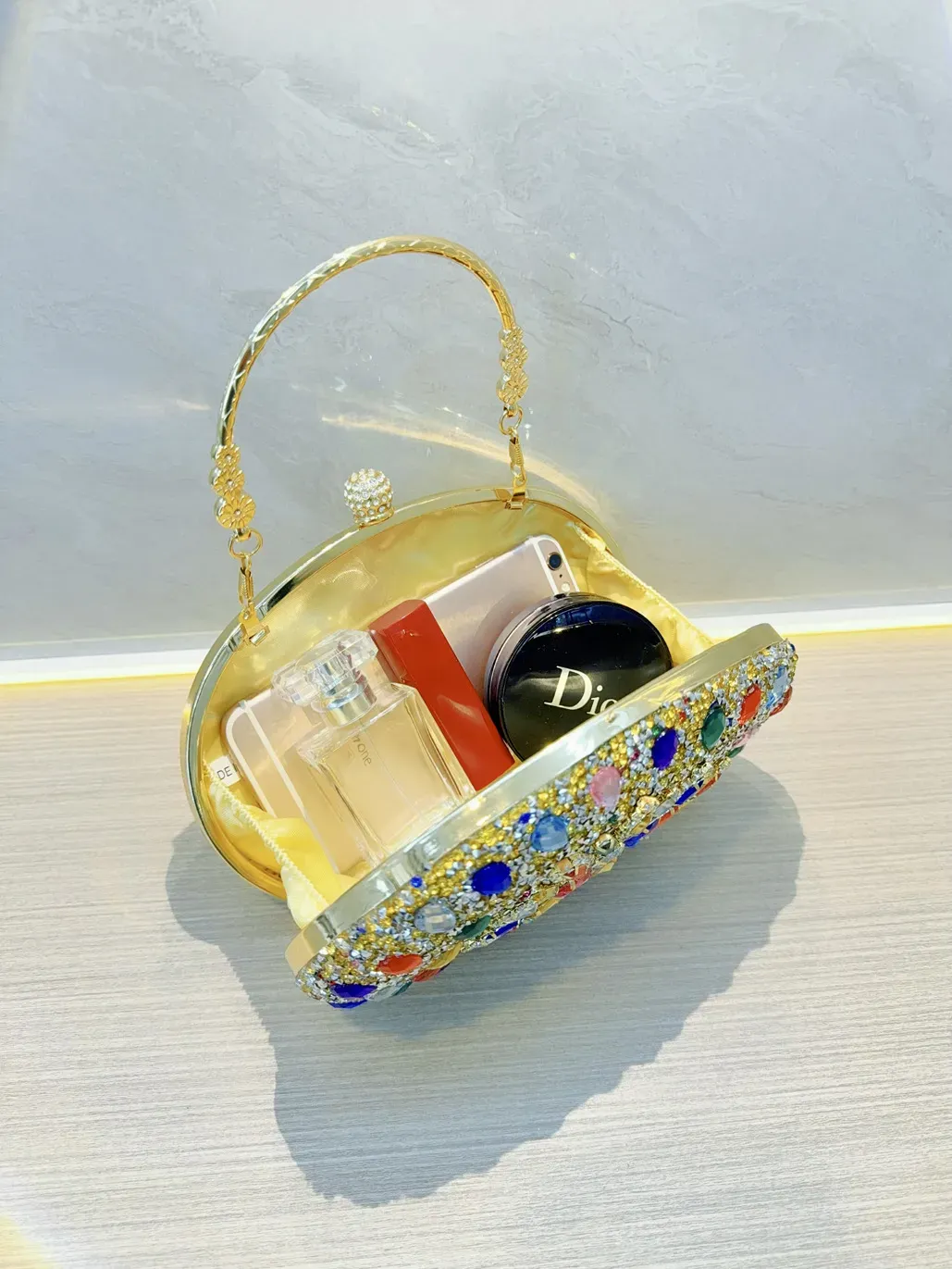 Luxurious and Colorful - Rhinestone Bag for Women