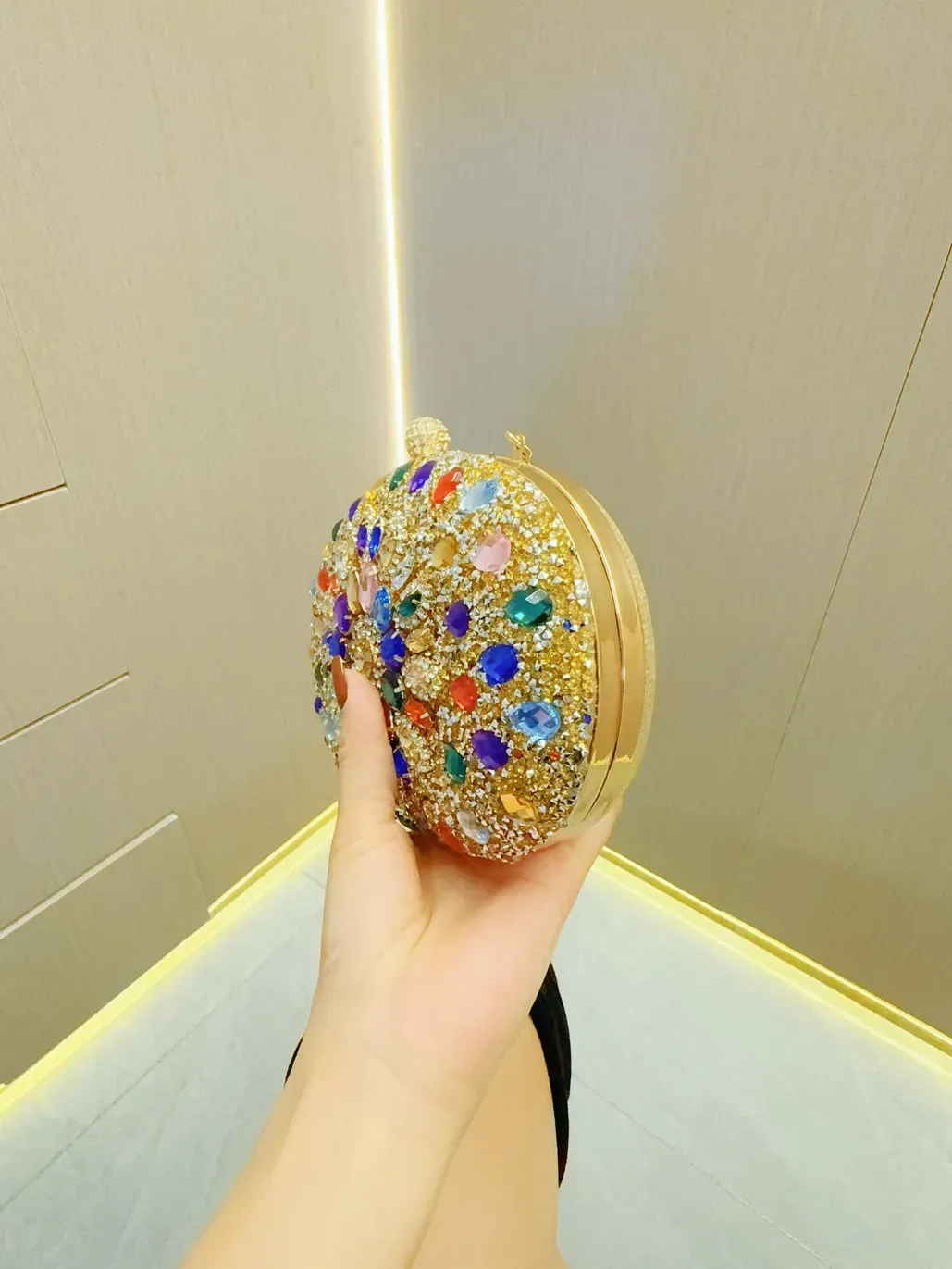 Luxurious and Colorful - Rhinestone Bag for Women