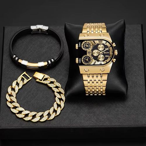 ⌚ Luxury men's watch  buy 1 get 2 free (buy a watch and get 2 bracelets for free)