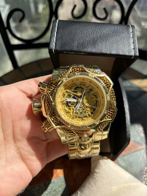 ⌚gold hollow watch