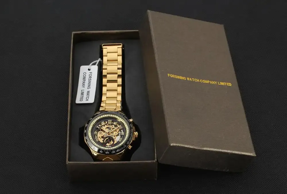 All - steel belt hollow mechanical watch