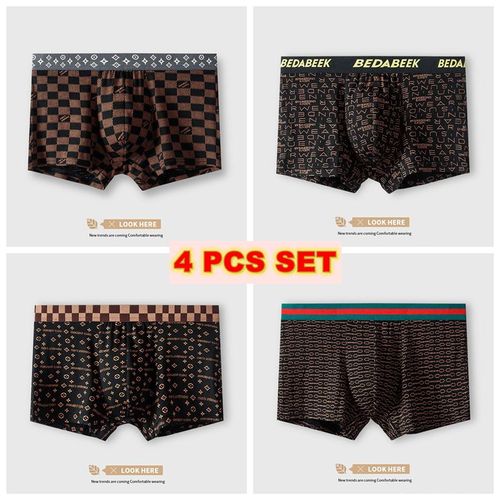 High-end men's printed underwear (4PCS SET)